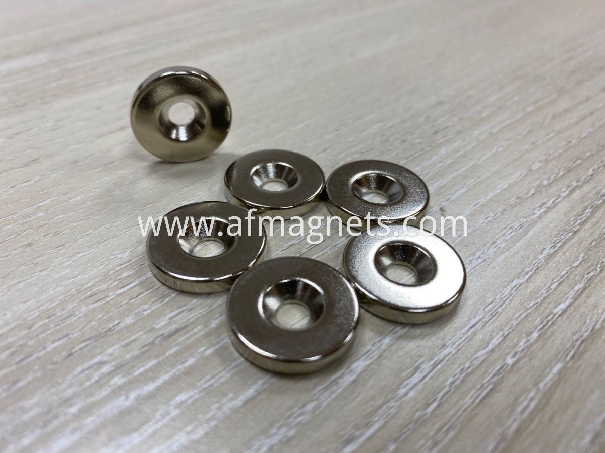 countersunk hole ring magnets